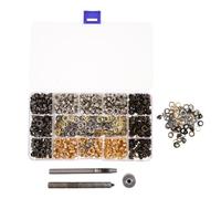 Ensemble Complet D'œillets en Cuivre 5mm avec 3 Outils D'installation | Kit Débutant Facile à Utiliser, Prévention de L'effilochage, pour Bracelets Étroits et Projets DIY