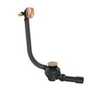 Ensemble complet Hansgrohe AXOR Exafill 42540310 pour baignoire : bonde, vidange et trop-plein, or rouge brossé