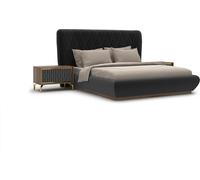 Ensemble complet lit double luxe 2x tables de chevet design armoire penderie