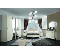 Ensemble complet Lit Table de nuit Commode Nouveau design Chambre à coucher 5 pcs