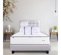 Ensemble Complet Matelas Iris 90x190cm Gris