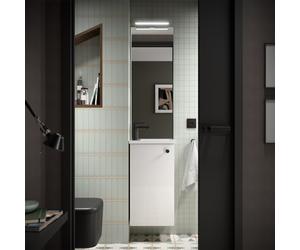 Ensemble complet meuble, vasque, miroir et applique 40cm White Gloss MARVILLE - SALGAR 99146