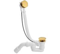 Ensemble complet vidage de baignoire L65cm avec siphon haut débit et clapet recouvrant métal