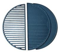 Ensemble comprenant une plaque de cuisson en fonte et un grill en acier inoxydable, format XXL (55 cm)