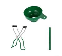 Ensemble Conservation 3 Vert pour Bocaux Large Ensemble Conservation | 3 outils verts, lève-bocaux, entonnoir large, aimant couvercle, kit complet conservation