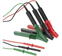 Fluke TLK1550-RTLC Set de cordons de mesure de sécurité pince crocodile Banane mâle 4 mm rouge, noir, vert 1 pc(s)