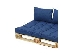 JardiDéco Ensemble coussin d'extérieur Palette Bleu