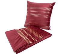 Paris Prix Ensemble Coussin & Plaid Prisma III - Rouge