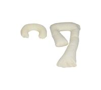 Ensemble coussins pre/post natal usages multiples confortable beige à carreaux