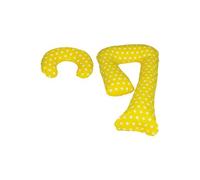 Ensemble coussins pre/post natal usages multiples confortable pois de jaune