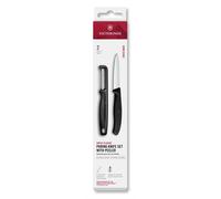 Ensemble couteau et éplucheur classique SWISS CLASSIC, set de 2 pc, noir, plastique, Victorinox
