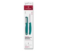 Ensemble couteau et éplucheur SWISS CLASSIC, lot de 2 pièces, vert, plastique, Victorinox