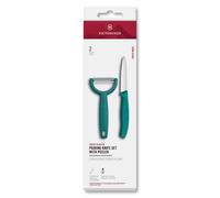 Ensemble couteau et éplucheur en Y SWISS CLASSIC, set de 2 pc, vert, plastique, Victorinox