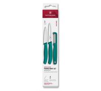 Ensemble couteau et éplucheur SWISS CLASSIC, lot de 3 pièces, vert, plastique, Victorinox