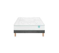 Ensemble CozyGreen 100% Latex Naturel + Sommier Confort Medium 160x200 - Double Sommier