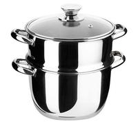 Ensemble cuisson vapeur - INOXIBAR - Ecco Cristal - acier inoxydable - couvercle verre - induction - Ø24 x H 24 cm