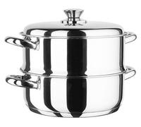 Ensemble cuisson vapeur - INOXIBAR - Marmite et cuiseur - acier inoxydable - cuisson vapeur - induction - Ø20 x H 17 cm