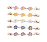 Ensemble d ' accessoires de fermoir, 5 attaches de fleurs décoratives avec chaînes liées, conception de clip en métal pour cardigans, colliers, de tenue soignée, ensemble de clips de cardigan,