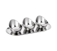 Ensemble d ' assiettes de richesse en acier inoxydable de qualité supérieure pour ketchup et sauce Construction robuste pour un usage quotidien Plats de service en métal permanents