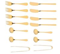 Ensemble D’outils à Fromage en Acier Inoxydable, Dorées | Poignée Ergonomique Confortable, Service Portable, pour Plateau à Fromage et Charcuterie, Finition Or
