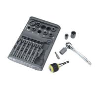 Ensemble d ' outils manuels de réparation à domicile | Assortiment de 30 tournevis à cliquet avec poignée en acier allié, douilles, fentes pour étui de rangement moulé