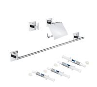 Ensemble d'accessoires 3-in-1 GROHE Start Cube chromé + 2 GROHE QuickGlue A1 + 1 GROHE QuickGlue A2