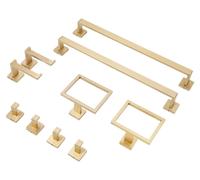 Ensemble d'accessoires de salle de bain, 10 pièces : porte-serviettes et supports, fixation murale, acier inoxydable 201, montage avec perçage. Porte-rouleau de papier toilette et crochets, finition d