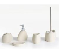 Ensemble d'Accessoires de Salle de Bain 5 Pièces Beige Clai
