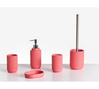 Ensemble d'Accessoires de Salle de Bain 5 pièces en Polyrésine Porte Brosse