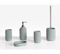 Ensemble d'Accessoires de Salle de Bain 5 pièces en Polyrésine Porte Brosse