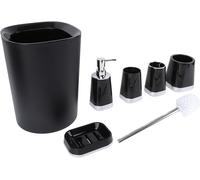 Ensemble d'accessoires de salle de bain - Coffret de salle de bain - Organisation de la salle de bain - Matériau PP durable - 5 pièces - Blanc