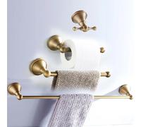 Ensemble d'accessoires de salle de bain de luxe en laiton massif: porte-serviettes, porte-papier, porte-serviettes, crochet pour peignoir, ensemble de salle de bain moderne complet porte-serviettes 45