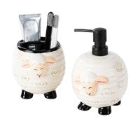Ensemble d'accessoires de salle de bain | Distributeur de mouton | Distributeur de savon pour l'organisation de la famille, l'hygiène quotidienne, l'évier de cuisine et l'appartement