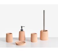 Ensemble d'Accessoires de Salle de Bain en Polyrésine 5 Pièces Distributeur