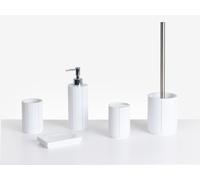 Ensemble d'Accessoires de Salle de Bain en Polyrésine 5 Pièces Distributeur