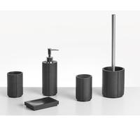 Ensemble d'Accessoires de Salle de Bain en Polyrésine 5 Pièces Distributeur