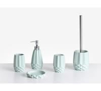 Ensemble d'Accessoires de Salle de Bain en Polyrésine 5 Pièces Distributeur