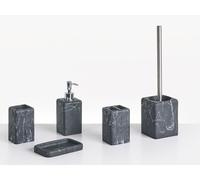 Set de 5 accessoires de salle de bain VILCANOTA Marbre noir