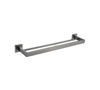 Ensemble d'accessoires de salle de bain gris brossé - Inless Steel Gun Metal Comprend 2 barres porte-serviettes (50 cm) Porte-papier toilette, crochet pour peignoir, matériel WC pour salles de bains
