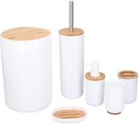 Ensemble d'accessoires de salle de bain : tapis de bain de luxe marron foncé