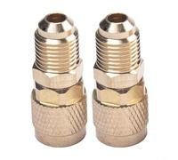 Ensemble d'adaptateurs de jauge CVC en laiton R410a R32 R22 Connecteur de service 5/16 SAE femelle vers 1/4 SAE mâle Raccord de conversion rapide pour outils de réparation de valve de climatisation