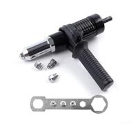 Ensemble d'adaptateurs pour rivets électriques - Tête en alliage d'acier forgé avec poignée ergonomique pour rivets de 2,4, 3,2, 4,0 et 4,8 mm - Compatible avec les perceuses électriques - Design