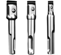 Ensemble d'adaptateurs SDS Plus vers carré - Convertisseur de douilles en acier au chrome vanadium pour marteau perforateur rotatif - Kit d'accessoires à changement rapide (ensemble de trois pièces)