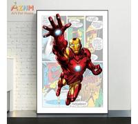 Ensemble d'affiches de super-héros de bandes dessinées, peinture sur toile, impressions de super-héros, art mural, décoration de chambre 7