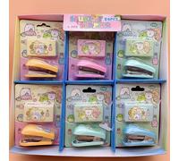 Ensemble D'agrafeuses Mini Sumikko Gurashi, 12 Pièces/Lot, Agrafeuse Avec Agrafes No.10, Fournitures Scolaires Et De Bureau