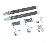 Ensemble d'amortisseurs de porte coulissante en acier pour portes d'armoire, d'armoire, fermeture silencieuse, amortissement hydraulique, finition grise, installation facile, comprend