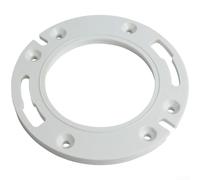 Ensemble d'anneaux de siège de toilette, kit d'anneau de cire de toilette, design de bride plate, kit de fixation de bidet au sol, ABS, métal, pour la plupart des modèles de toilettes standard (blanc)