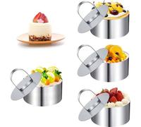 Ensemble d'anneaux en acier inoxydable - mini-set pour muffins - moules ronds - ensemble de 3 anneaux - accessoires de cuisine pour la pâtisserie