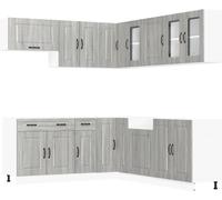 Ensemble d'armoires de cuisine 11 pcs Kalmar bois d'ingénierie