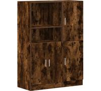 Ensemble d'armoires de cuisine 2 pcs chêne fumé bois ingénierie